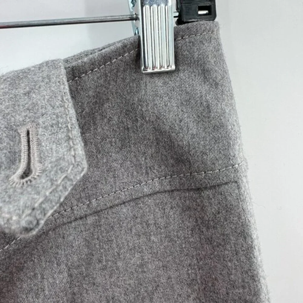 Ann Taylor mid rise grey wool wide leg‎ MARGO dress pants career work 4 READ